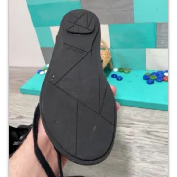 A7EIJE  Genuine Leather lace up sandals size 7.5 - Picture 5 of 6